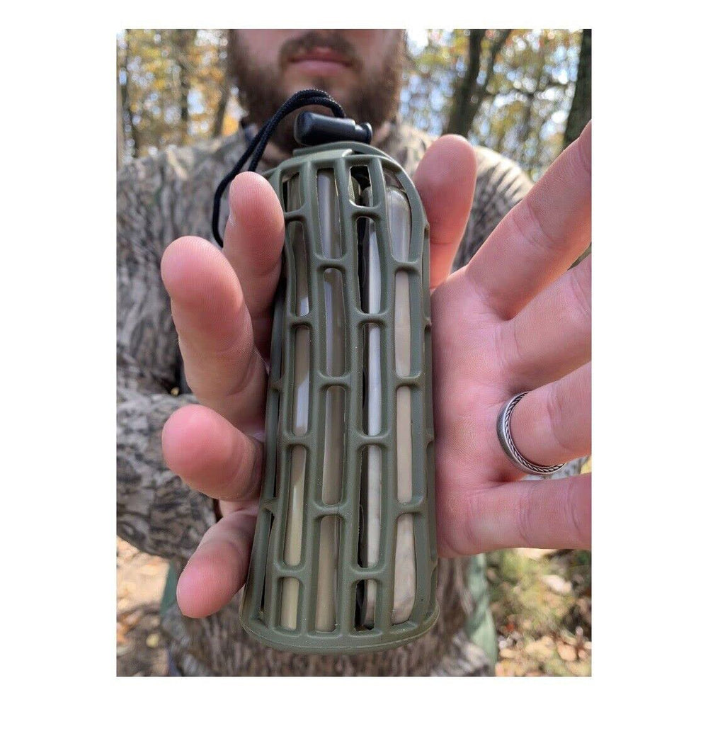 Flextone Battle Bag Plus Deer Call shows rubber-flex bag for louder, clearer tones and easy carrying.