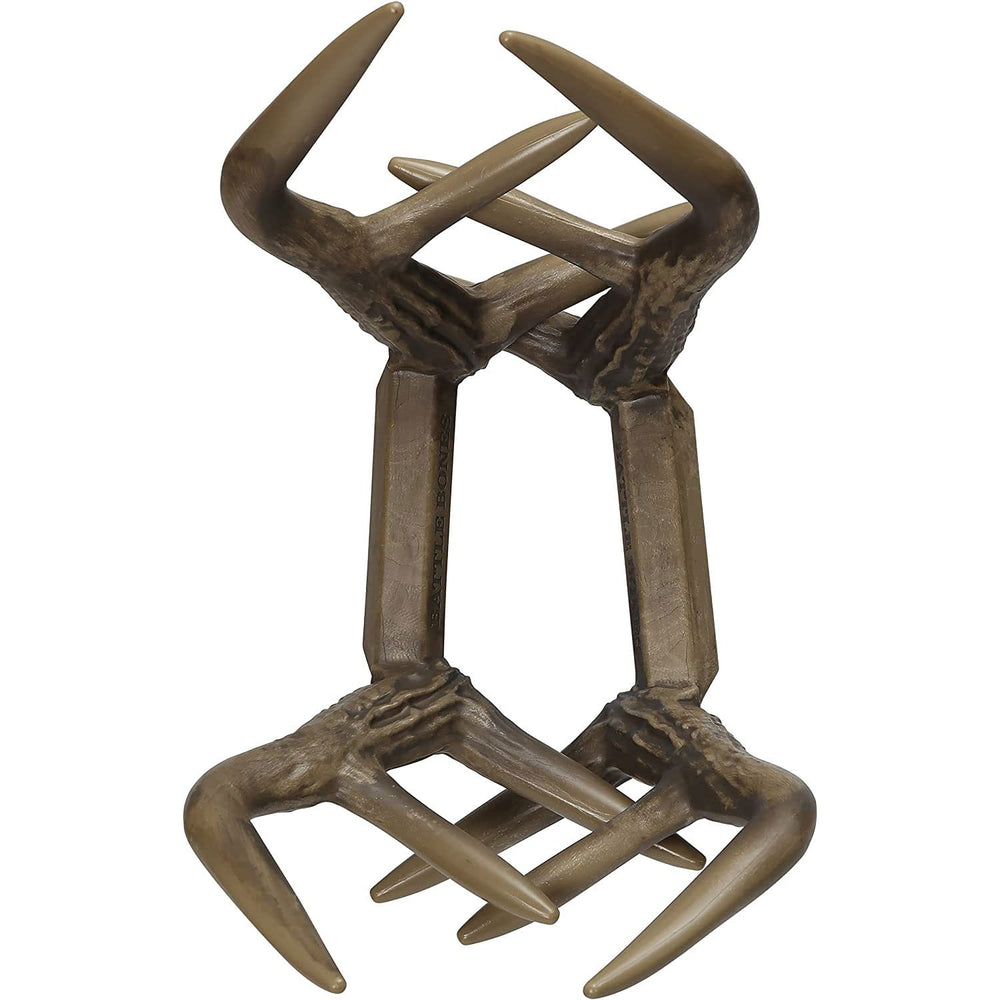Two Battle Bones racks stacked together for compact transport.