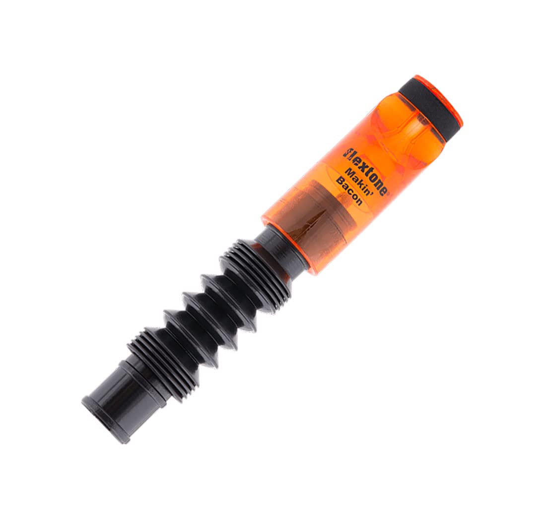 Flextone Makin' Bacon hog call in use during hunt with long-range projection