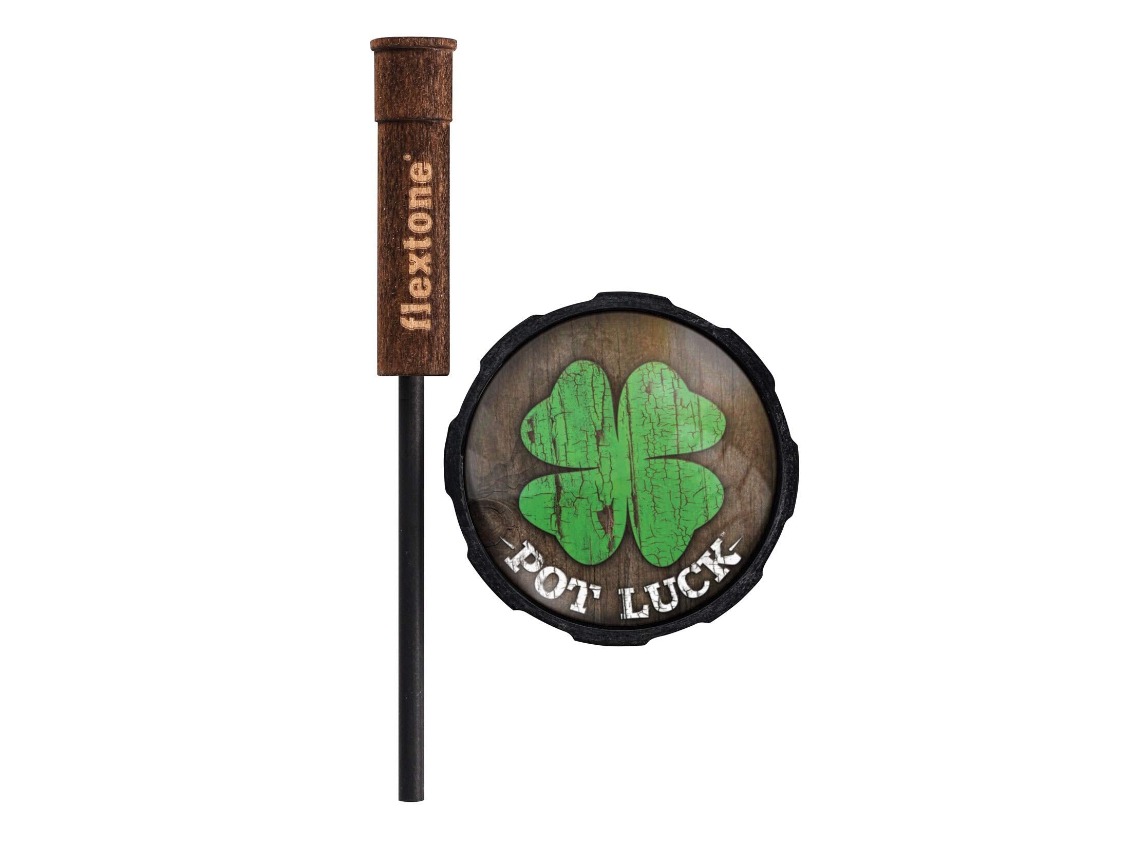 Flextone Pot Luck Glass Plate Call, rugged and weatherproof for field use.