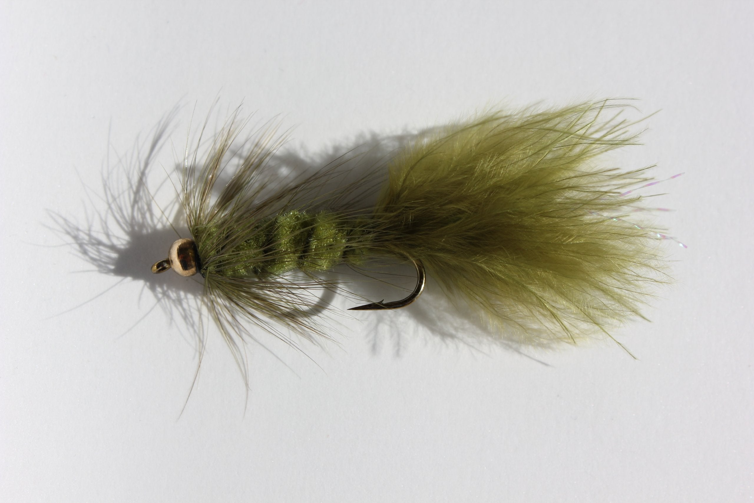 Olive Woolly Bugger Trout Flies – 1 Dozen (4 each of sizes 6, 8, 10)
