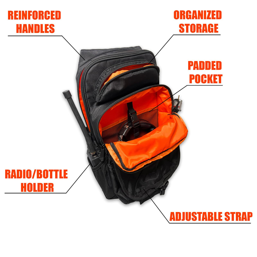 Flight Outfitters Thrust 2.0 Sling Pack reinforced carry handle for easy grip.