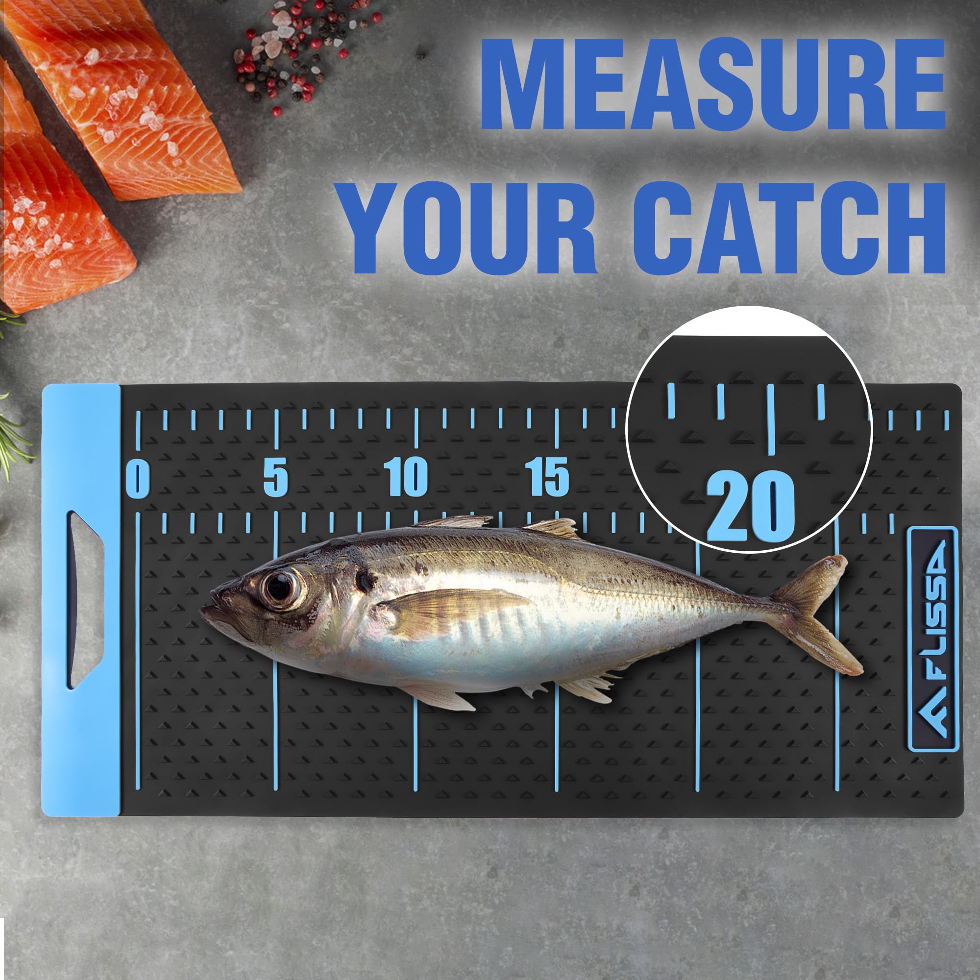 Portable fillet mat with handle and storage bag