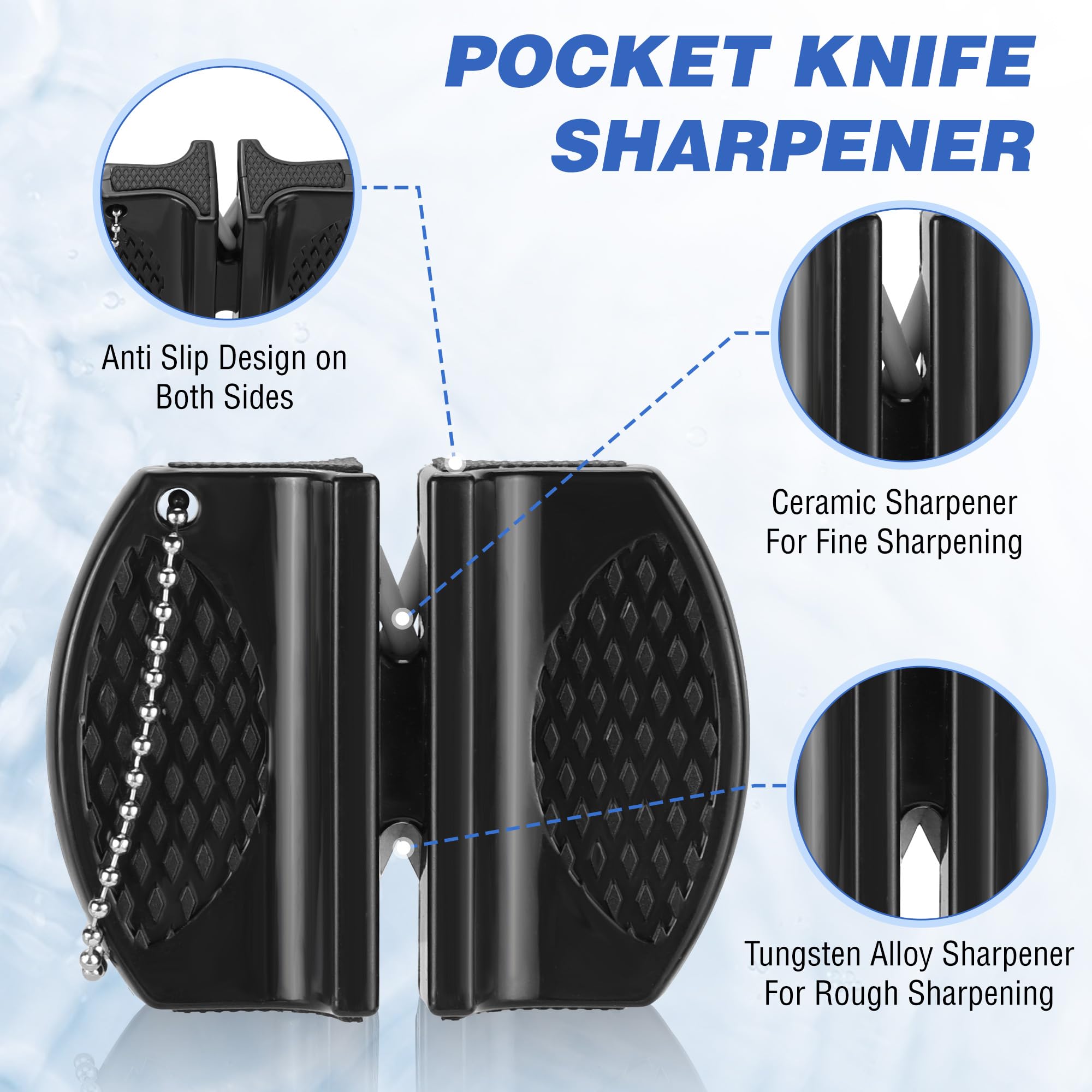 Knife sheath with belt clip for portability