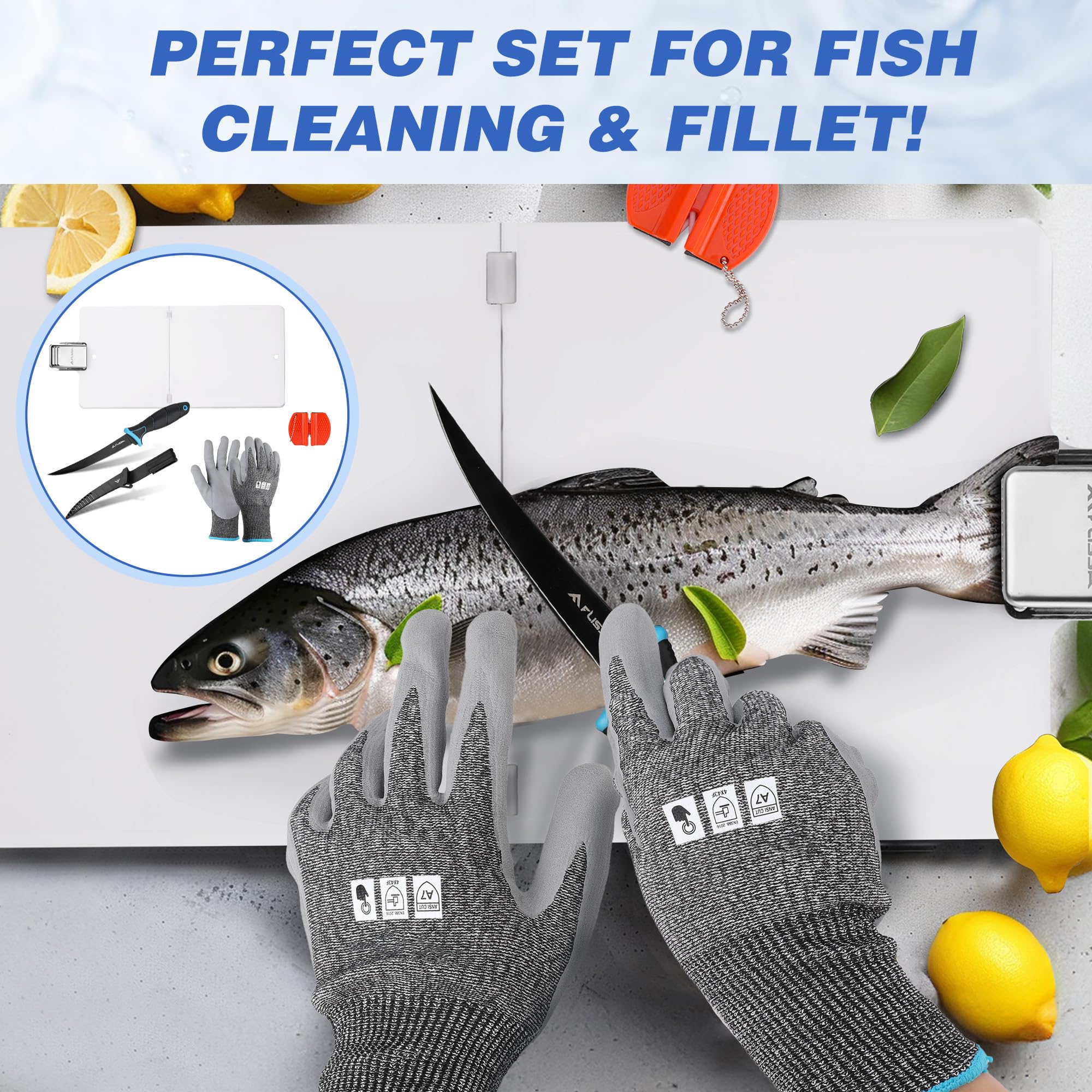 Gift-ready FLISSA 4-Piece Fish Fillet Set packaging
