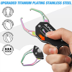 Spring anti-lost rope and metal carabiner for secure use