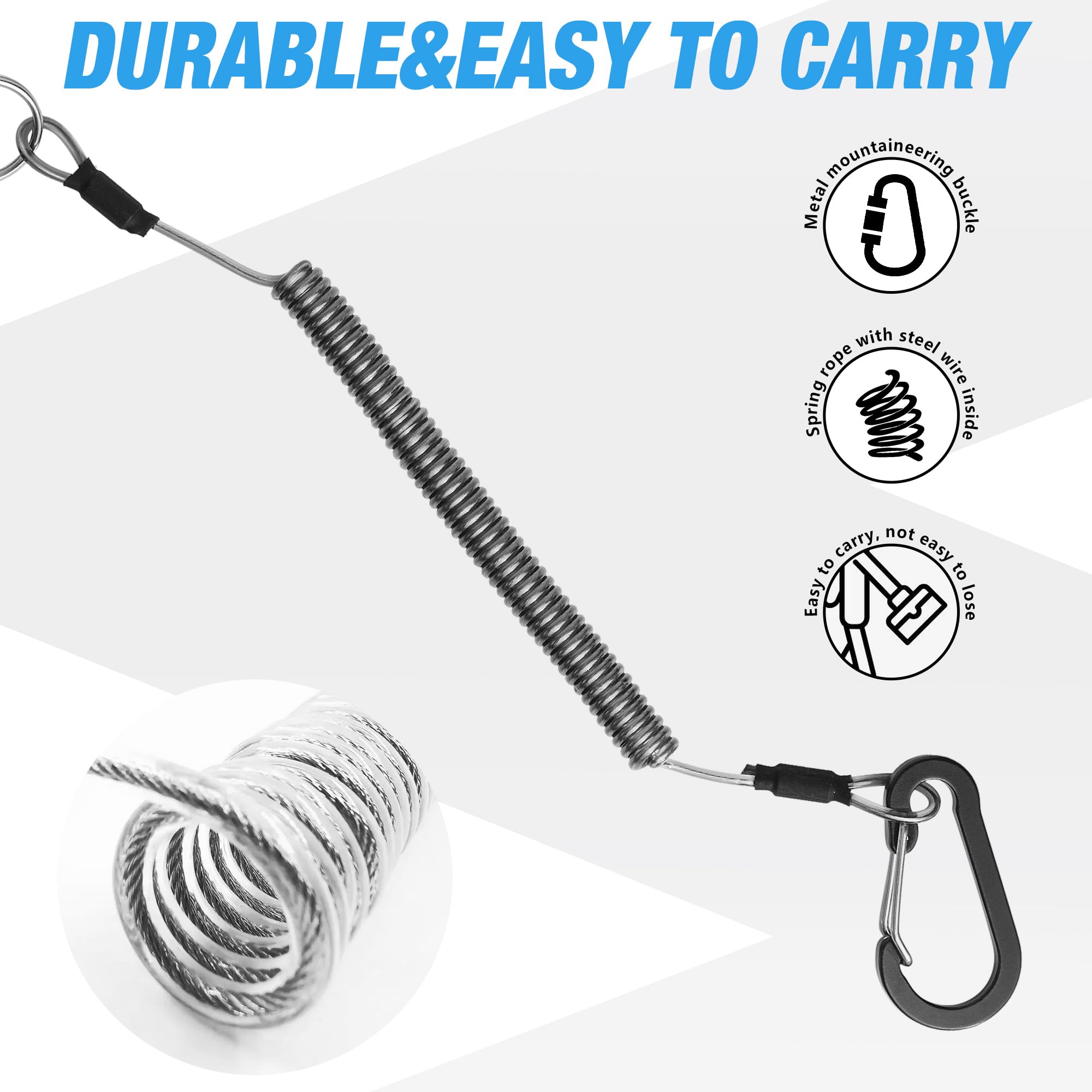 Includes carabiner and rope for everyday carry