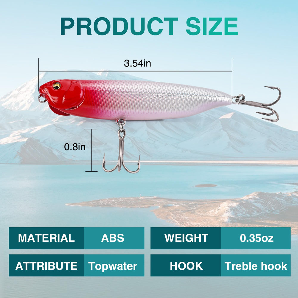 FLISSA top water lure - lure 3 in green-black color