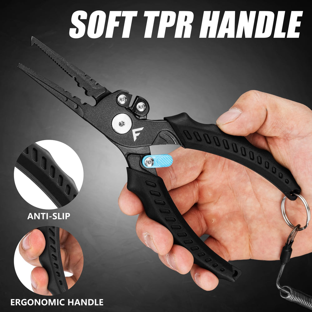 Includes sheath and lanyard for portability