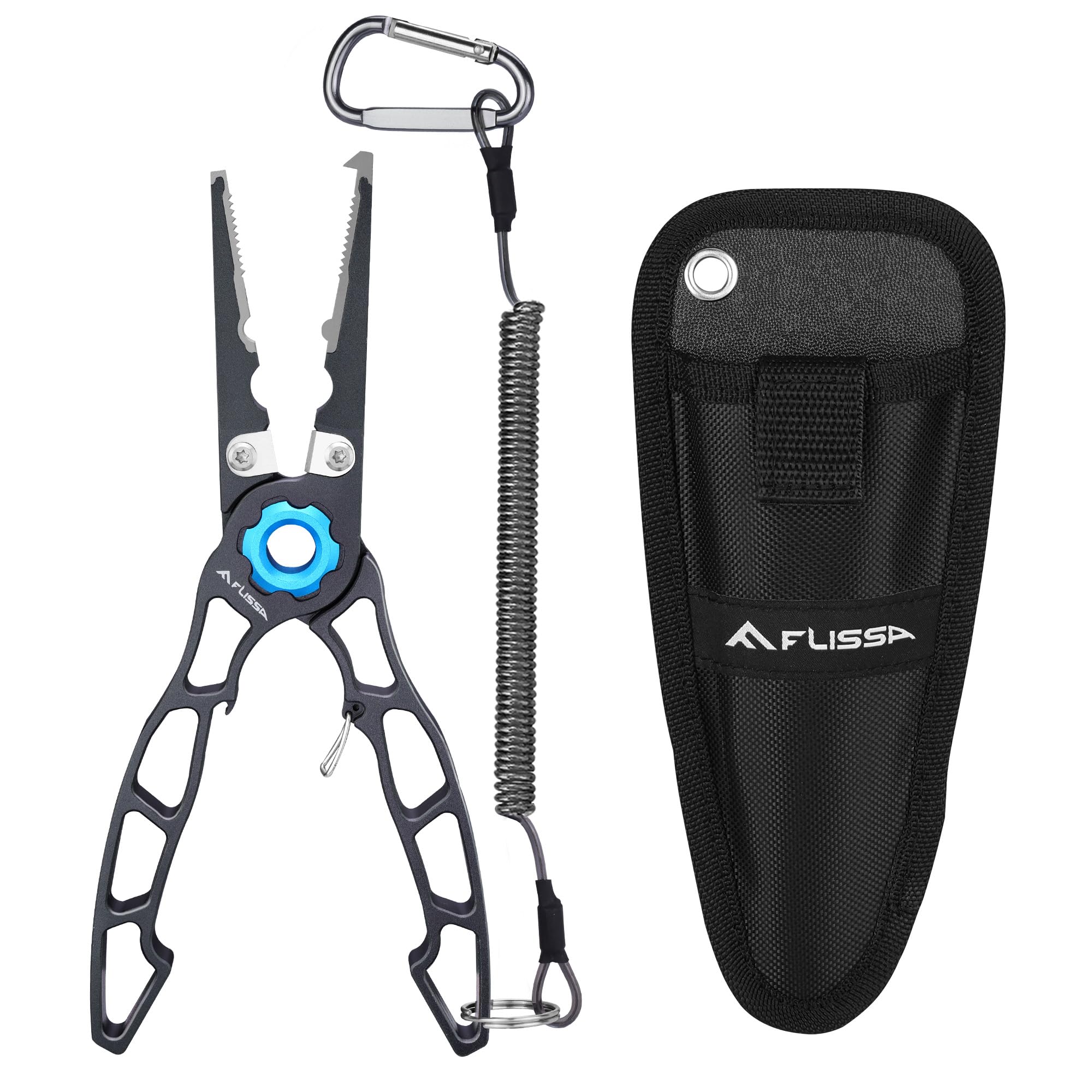 FLISSA 7.5 inch titanium fishing pliers with jaws