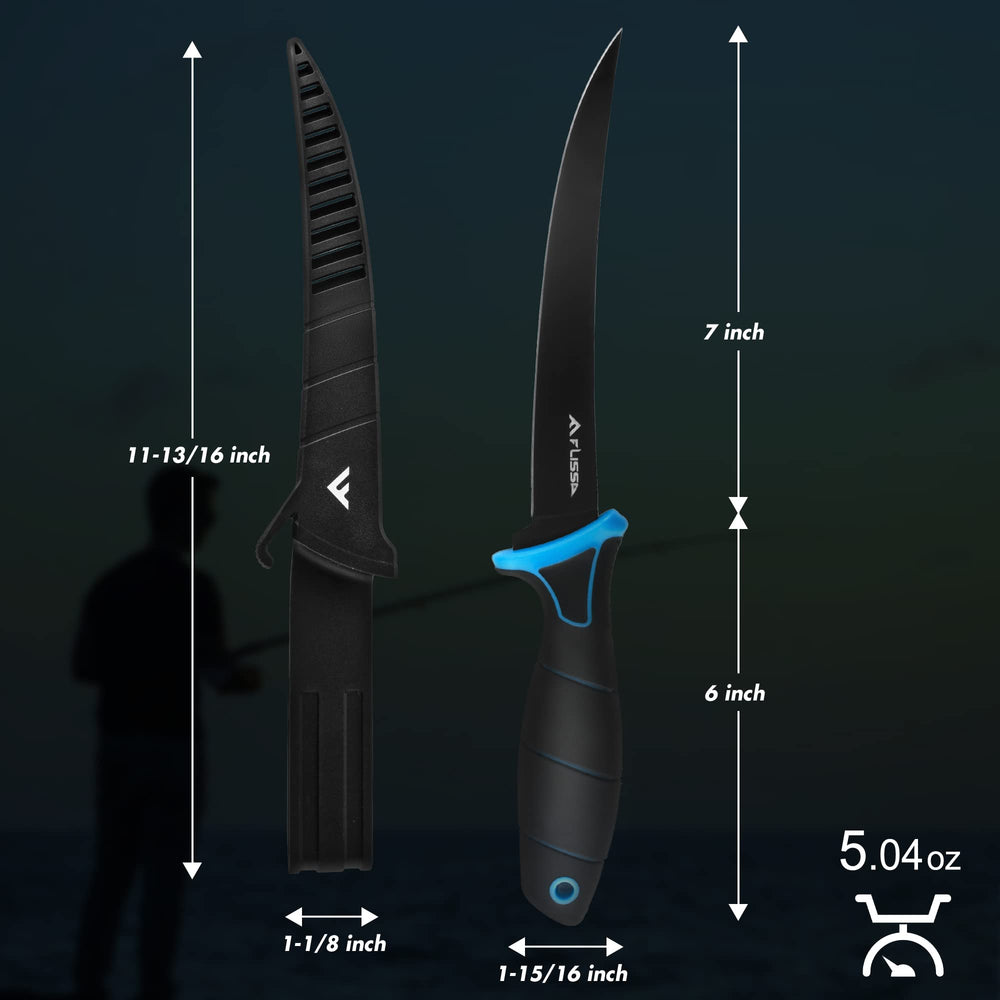 Ergonomic non-slip handle on FLISSA fillet knife