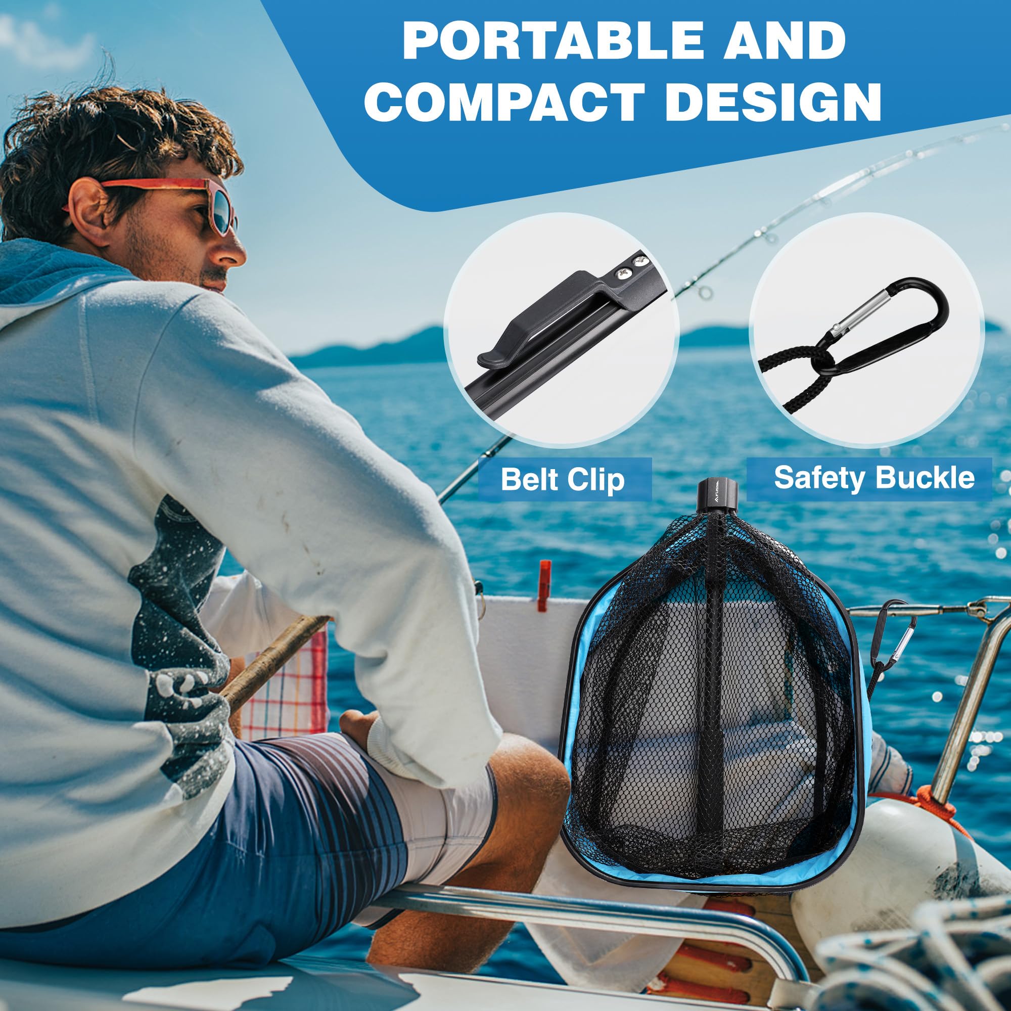 Buoyant EVA foam floatation ring on the net