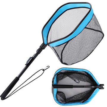 FLISSA floating fishing net with rubber-coated mesh
