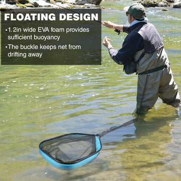 Net floating on water to prevent loss