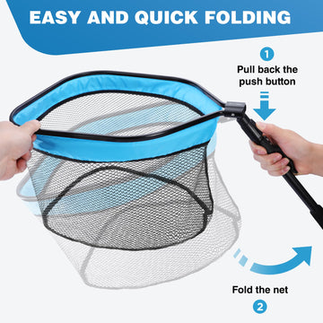 Open net with rubber-coated mesh for fish-friendly use