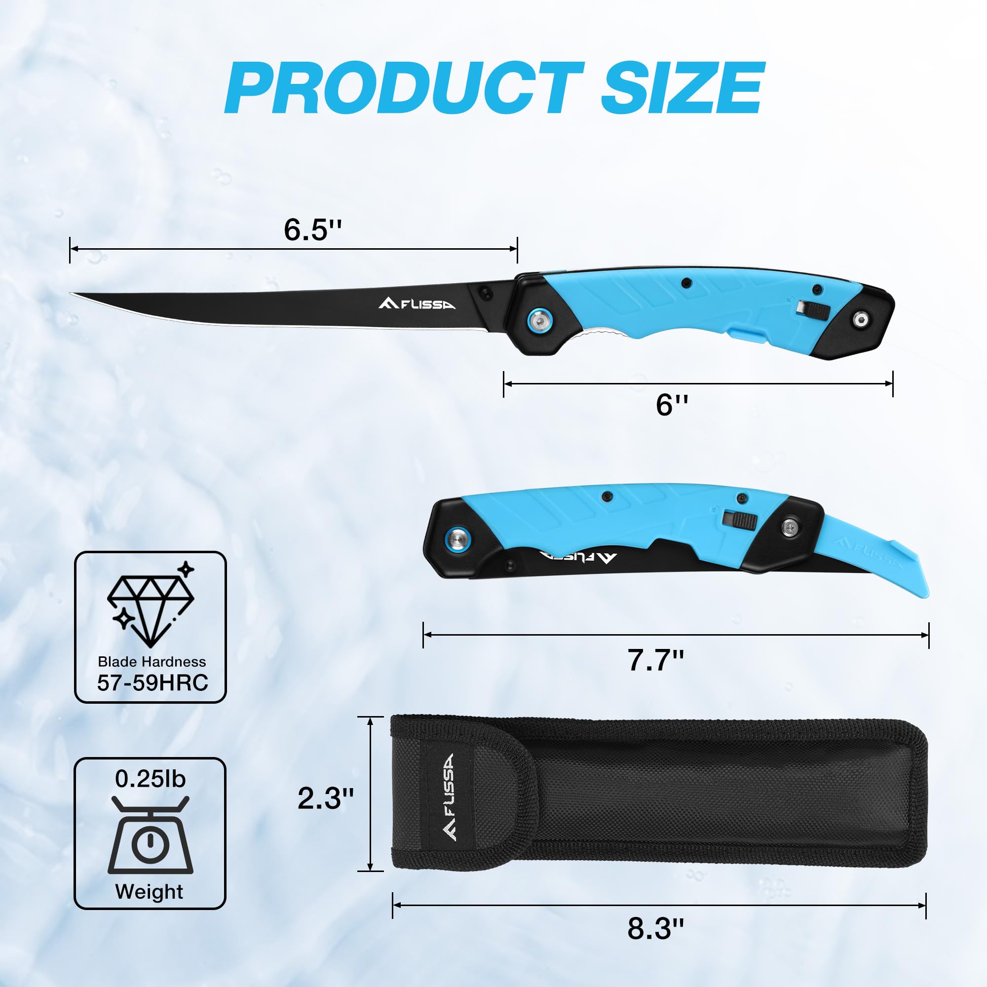 FLISSA knife with protective sheath
