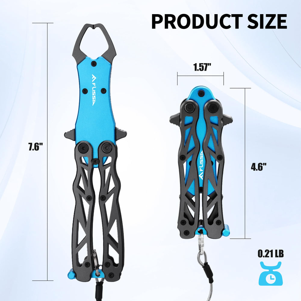 FLISSA folding fish gripper open for one-handed use