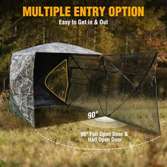 FLISSA hunting blind 270-degree visibility keeps you hidden while offering outward view