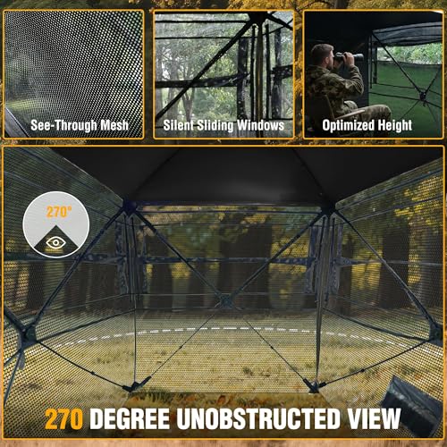 FLISSA hunting blind dual-doors enhance access with gear reducing clutter