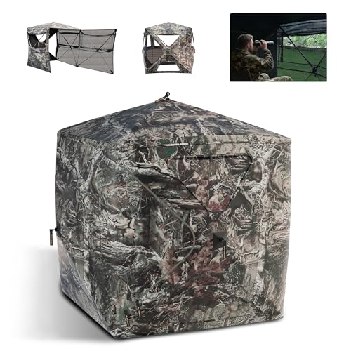 FLISSA hunting blind with dual doors enables easy access during hunts