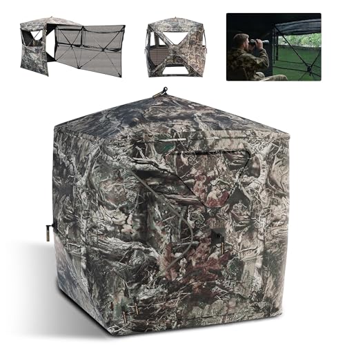 FLISSA hunting blind see-through full-opening door for easy entry during hunts
