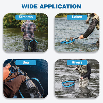 Net with belt clip and safety buckle for easy access