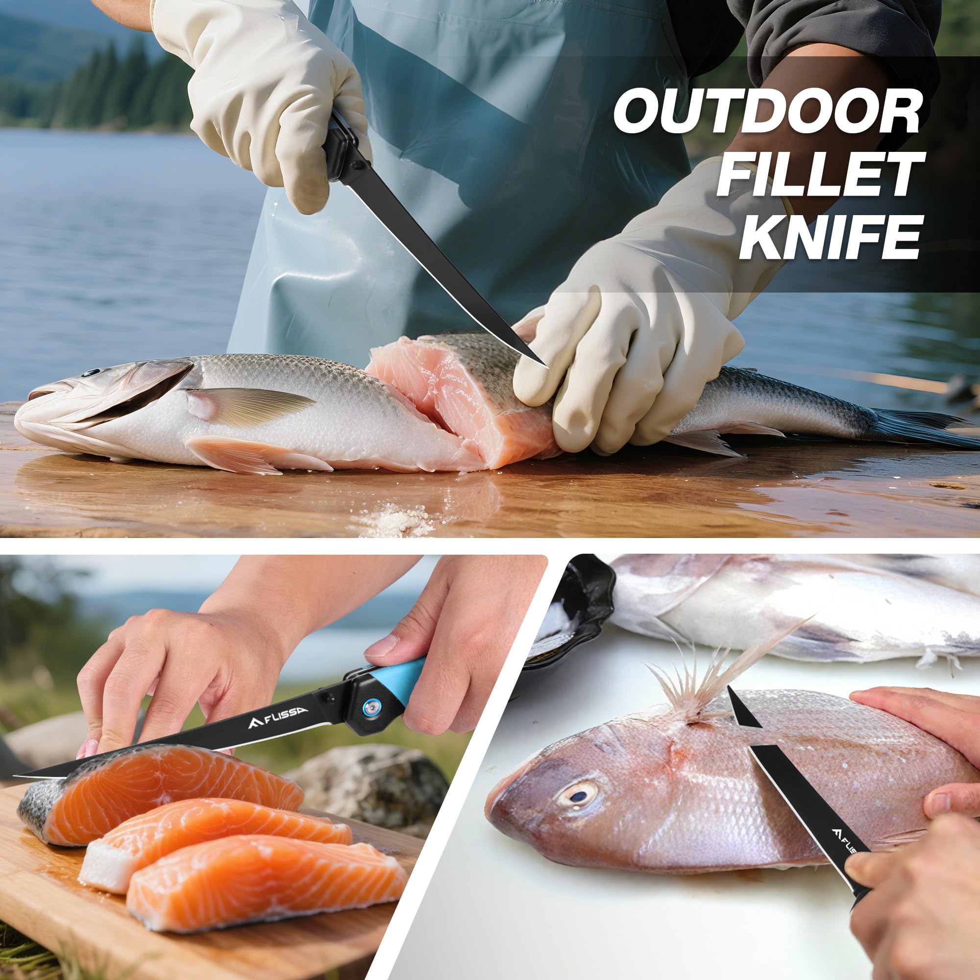 Ideal for outdoor fishing adventures with sheath