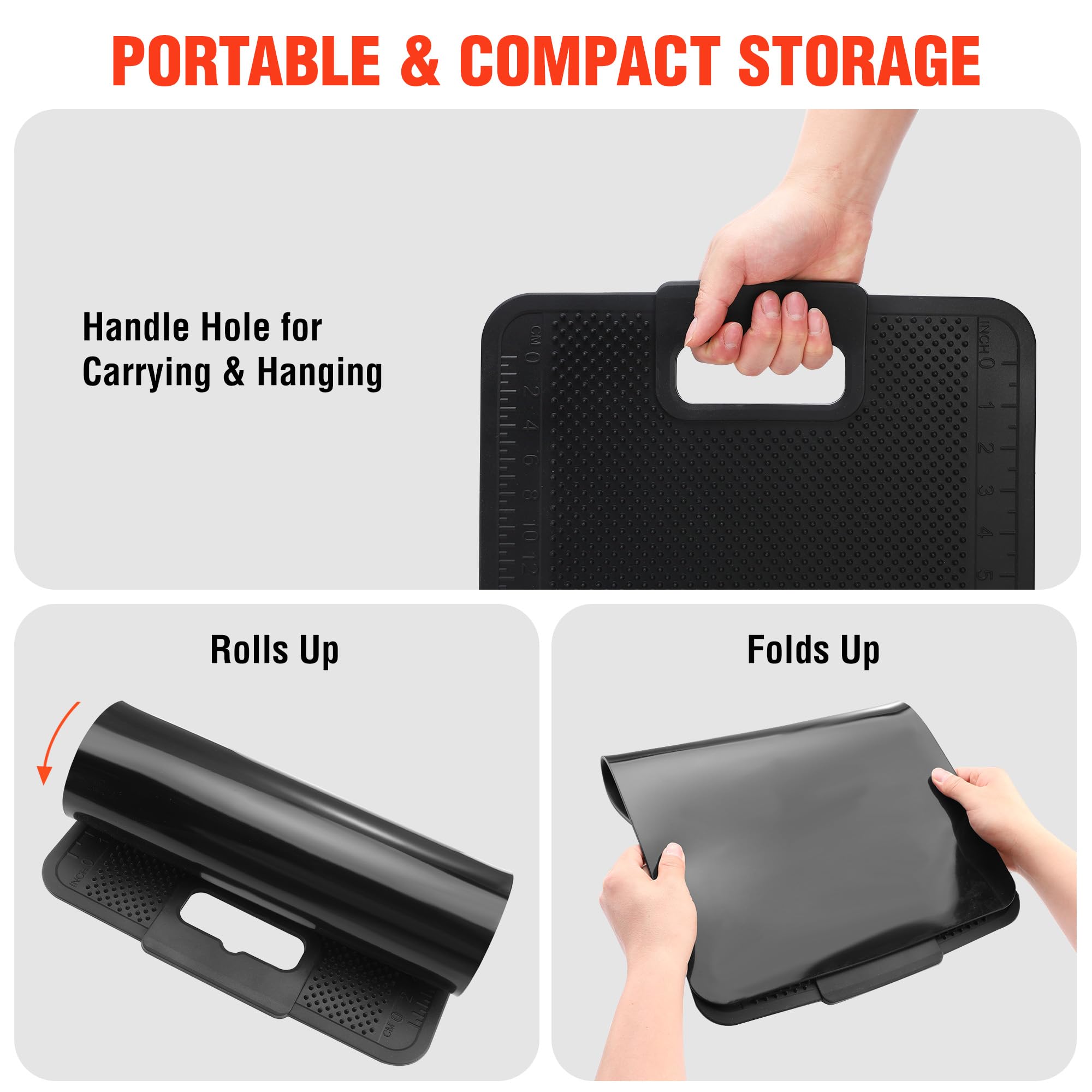 Portable carrying handle on FLISSA mat for easy transport