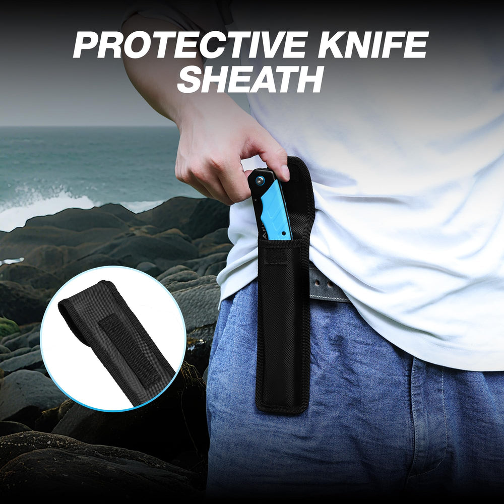 Protective sheath included with knife