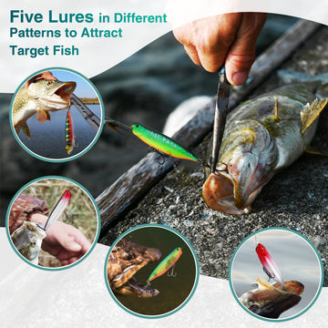 Topwater pike color lure with sharp treble hooks