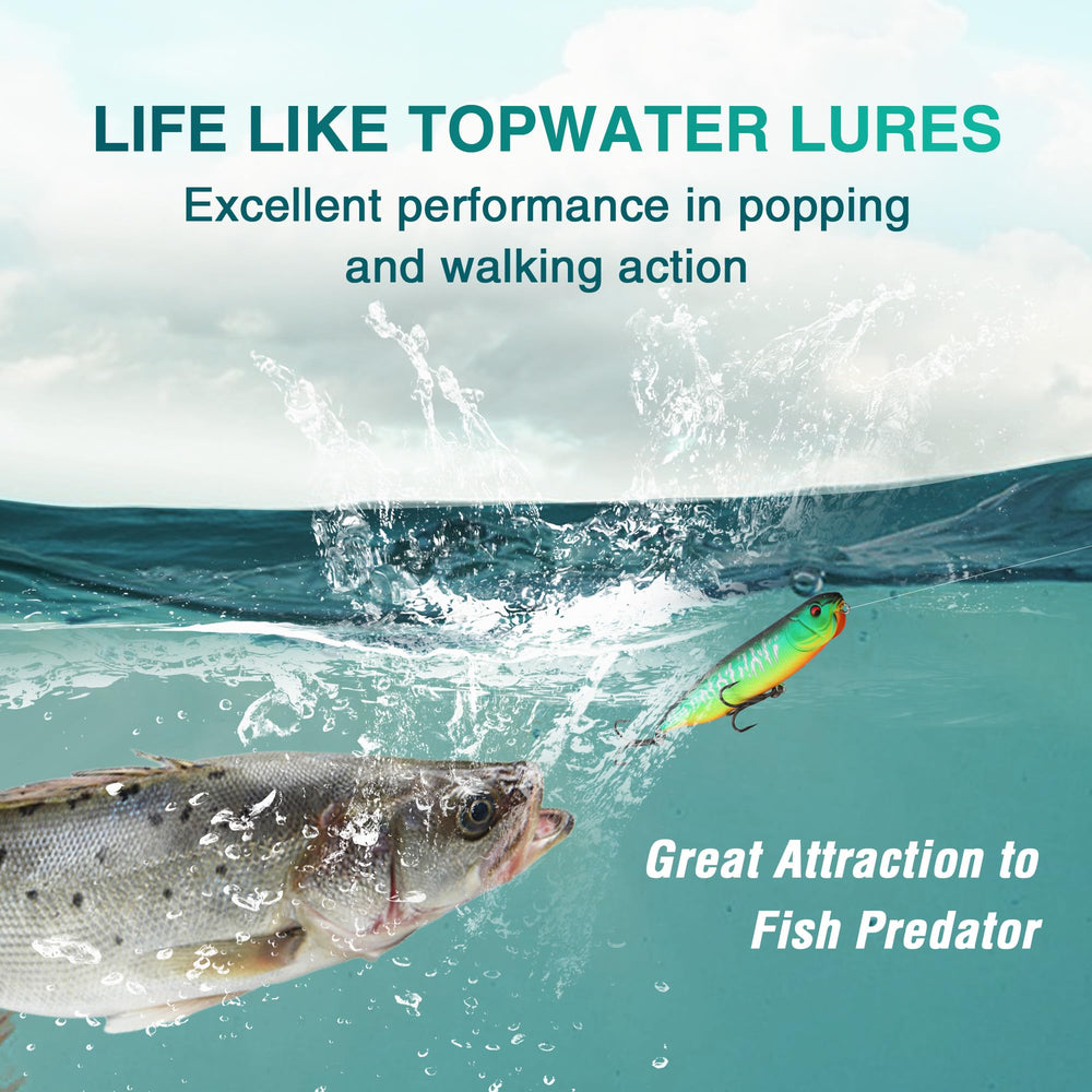 Topwater walleye lure in detailed pattern