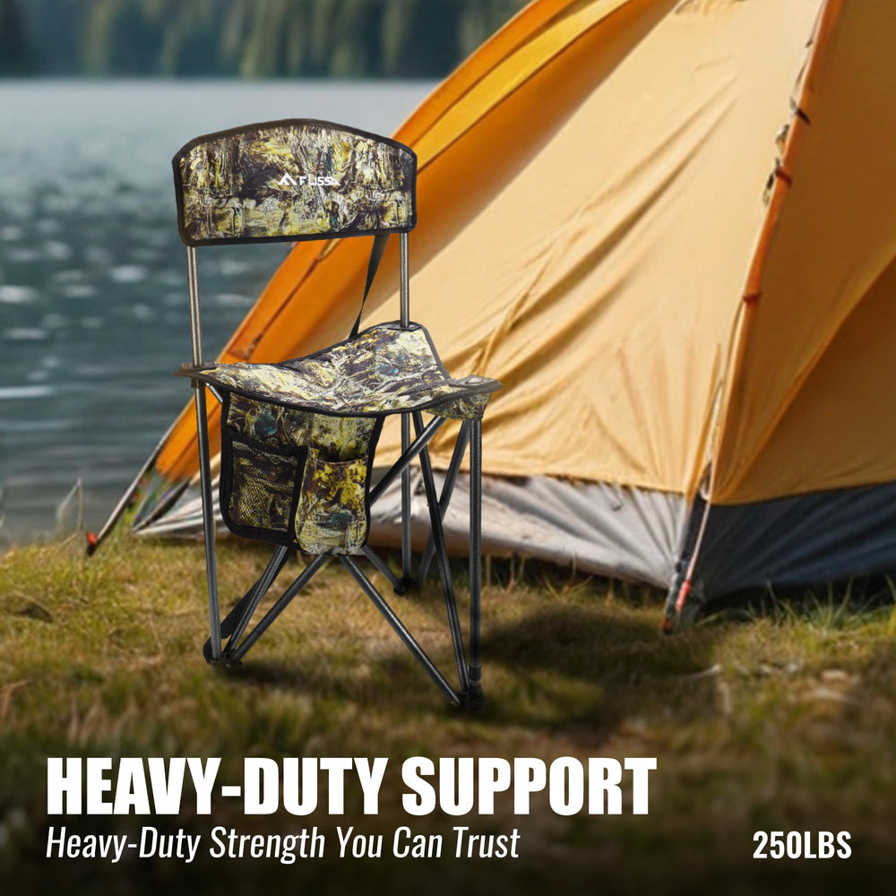 FLISSA tripod chair compact storage fits campsites and backpacks