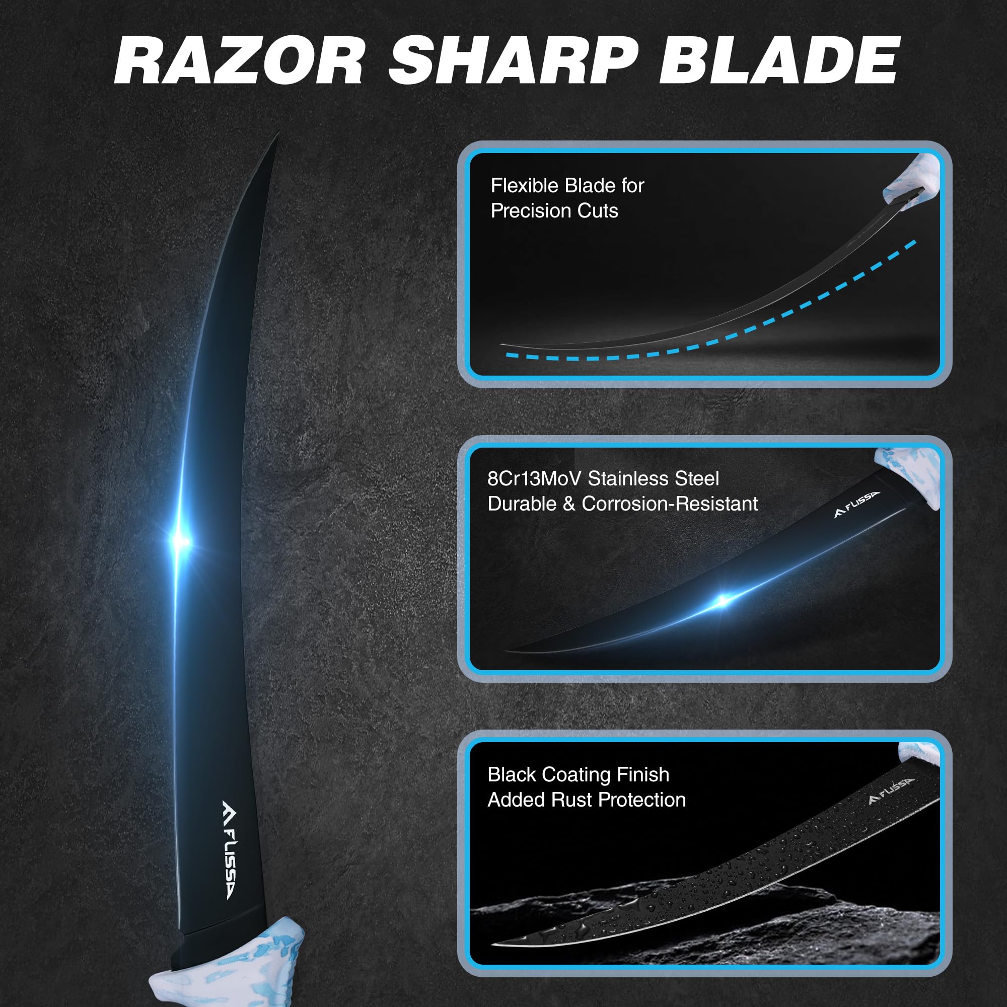 7 inch fillet knife blade close up