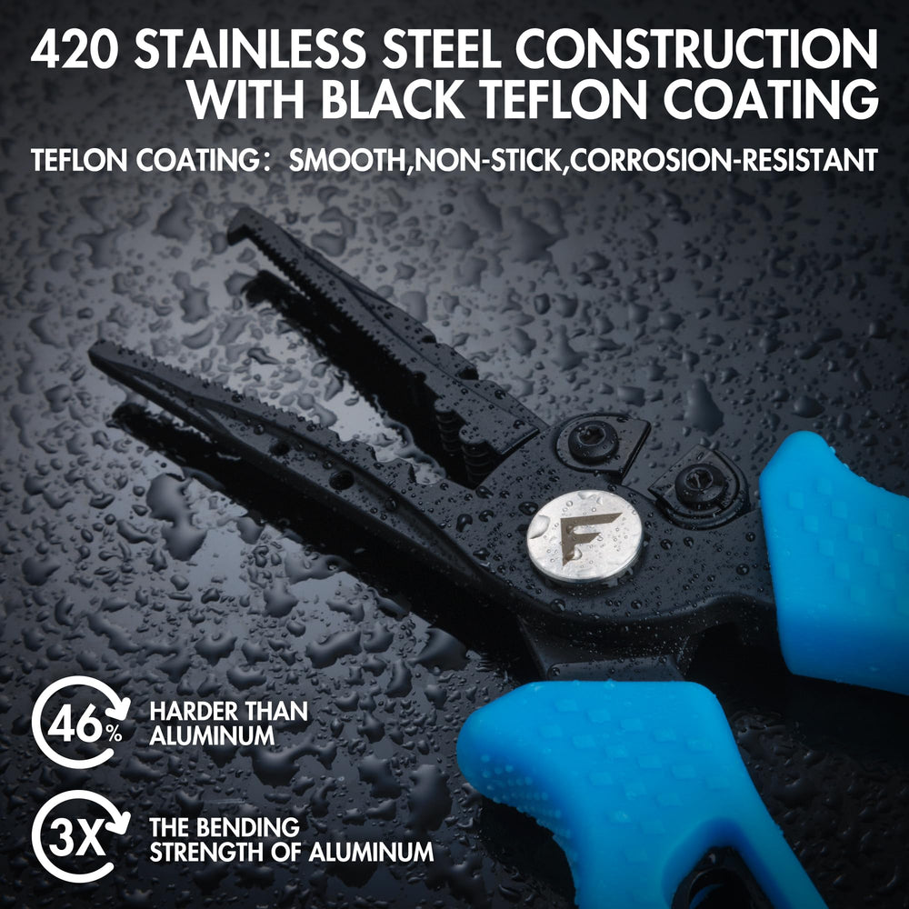 Close-up of 9Cr18MoV line cutter blades