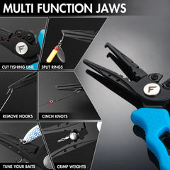 Pliers performing line cutting and split ring operation