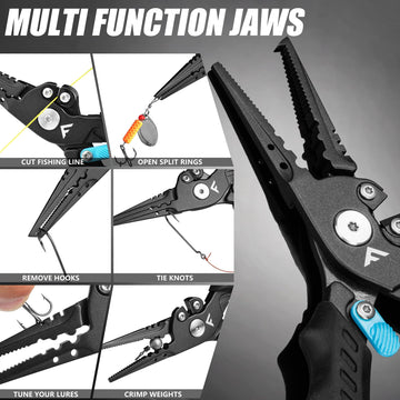 Lanyard hole for secure attachment on FLISSA fishing pliers
