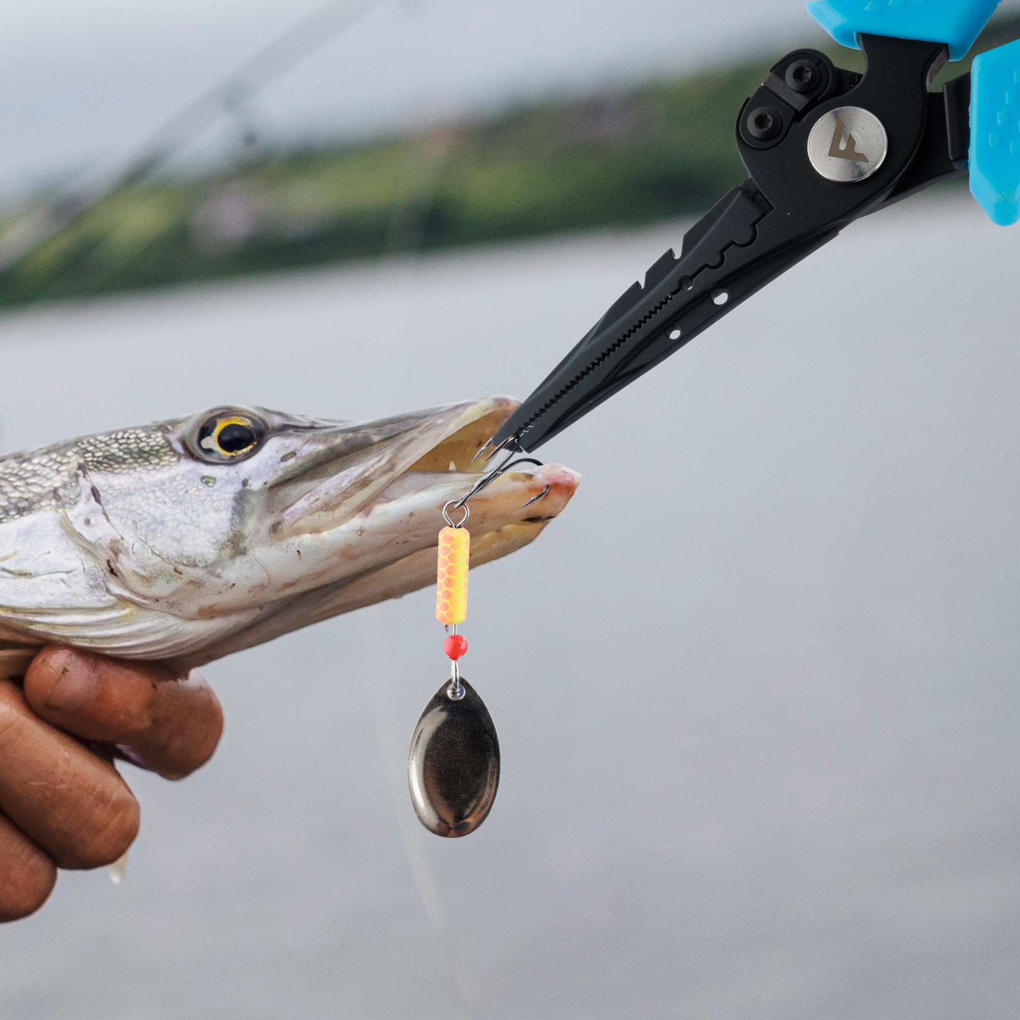 Coiled lanyard attached to pliers for secure carrying