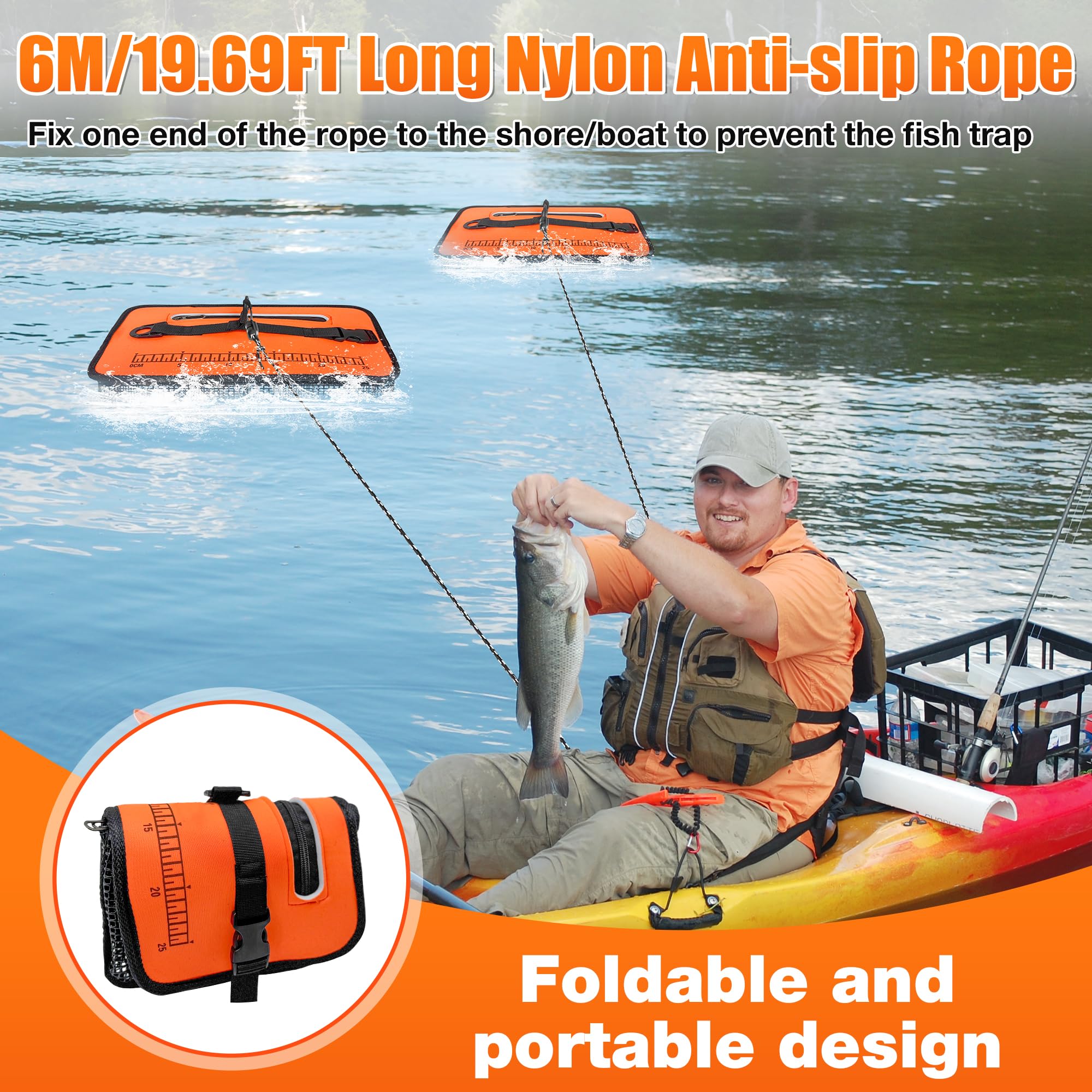 Durable mesh cover protecting fish from sun and odor