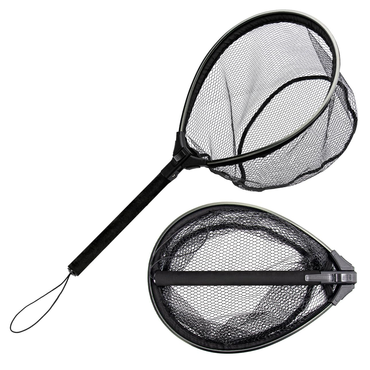 Floating fishing net with EVA handle and aluminum foldable head