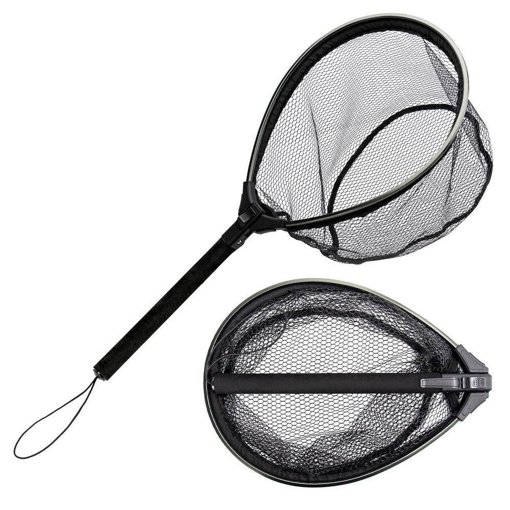 Floating fishing net with EVA handle and aluminum foldable head