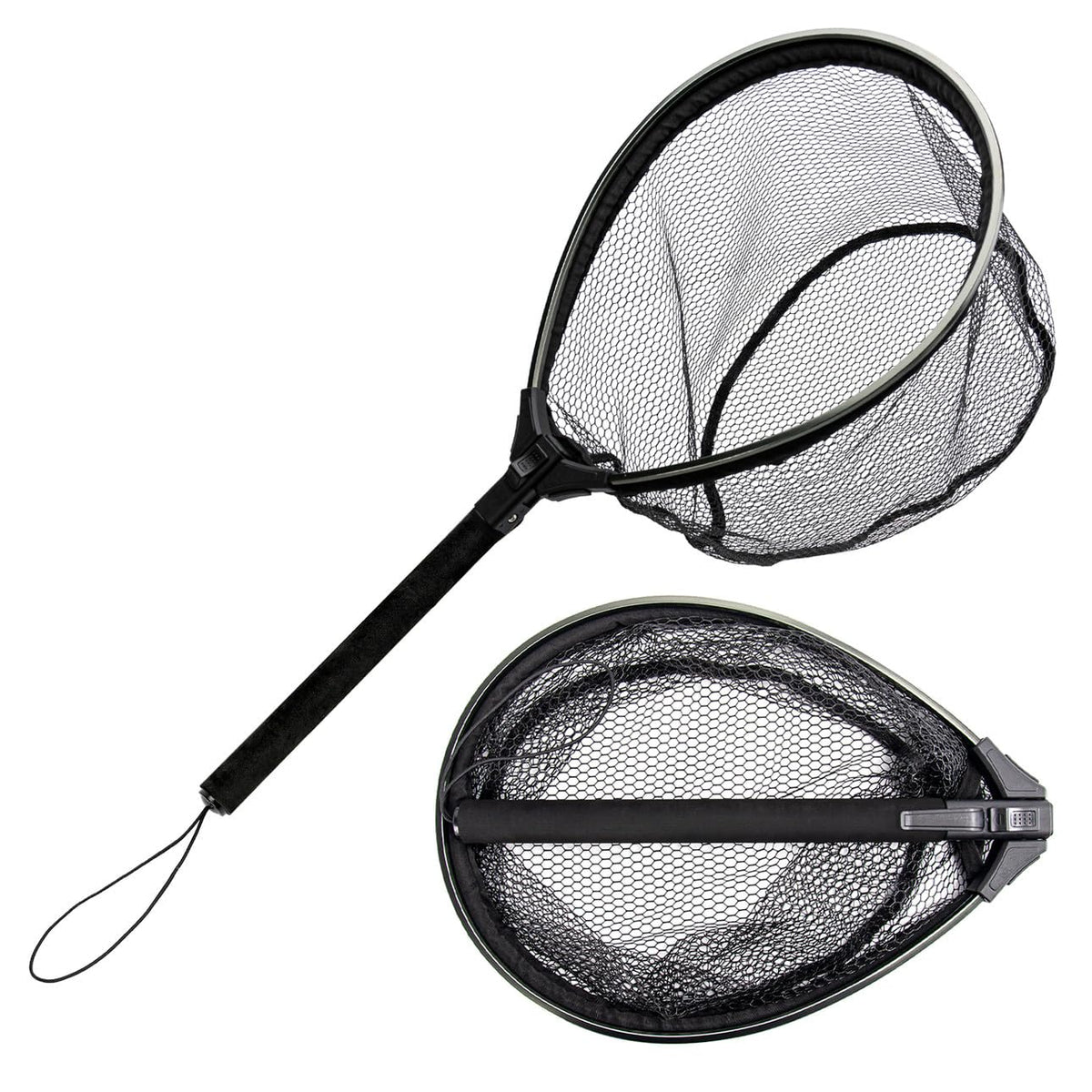 Floating fishing net with EVA handle and aluminum foldable head
