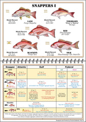 Inside pages showing colorful fish photographs and species names