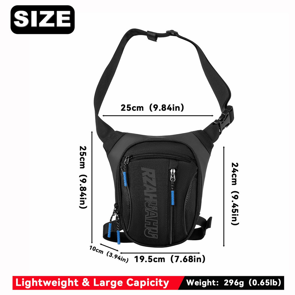 FLRUXI Drop Leg Bag in water-resistant oxford fabric withstands daily use.