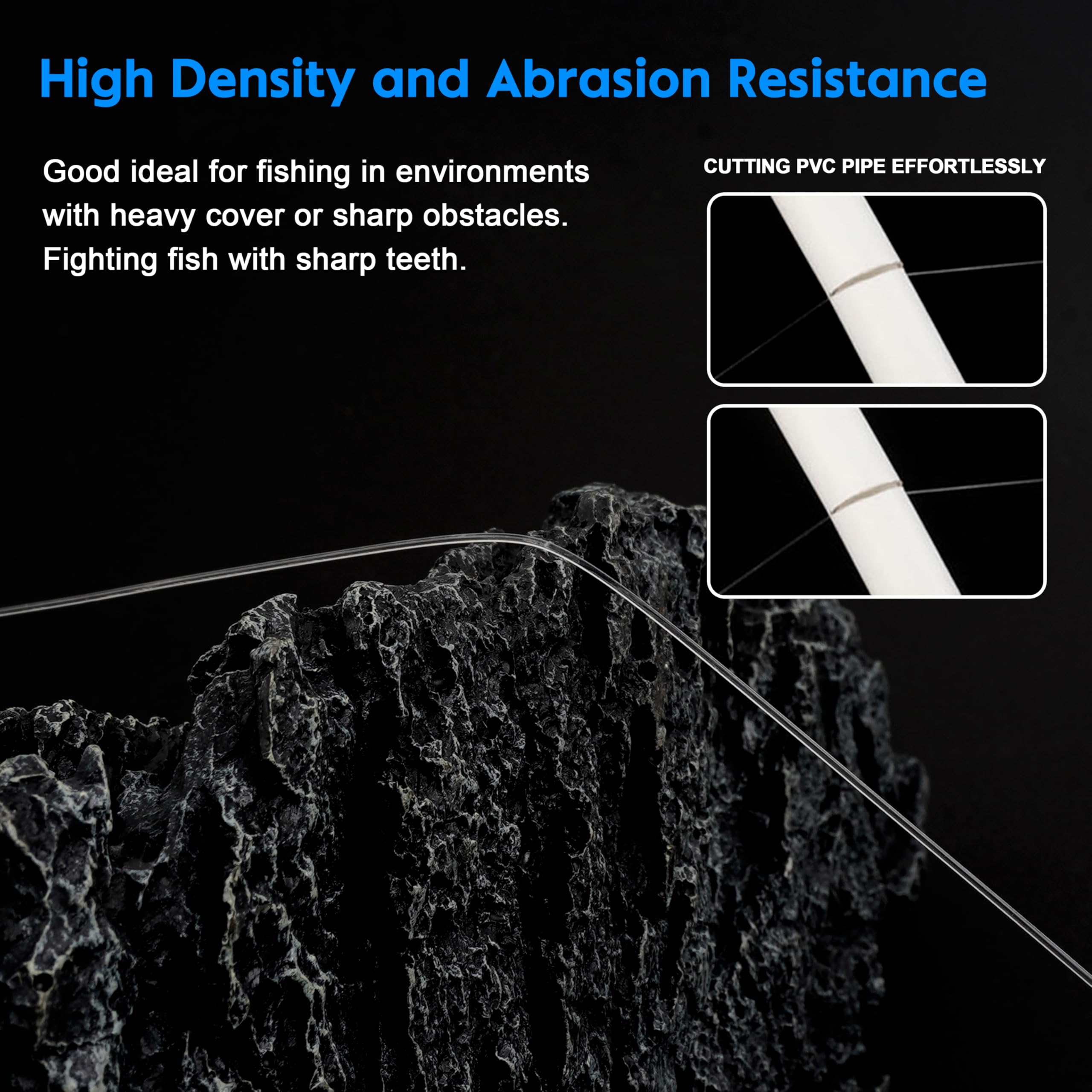 Nylon monofilament fishing leader protecting main line