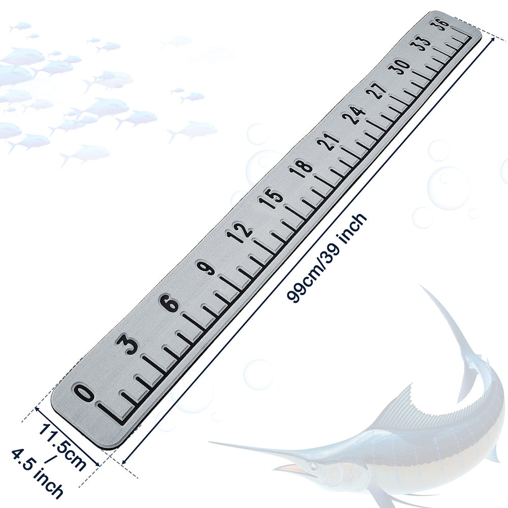 Close up of foam fish ruler with large 36 inch scale
