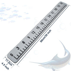 Close up of foam fish ruler with large 36 inch scale