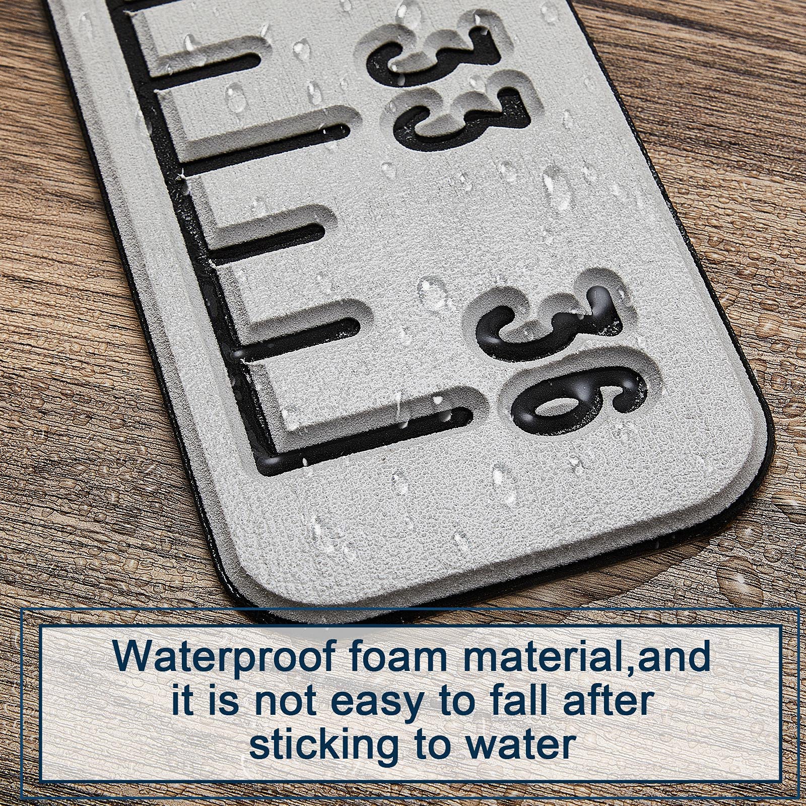 Flutesan foam fish ruler features a large digital logo for visibility