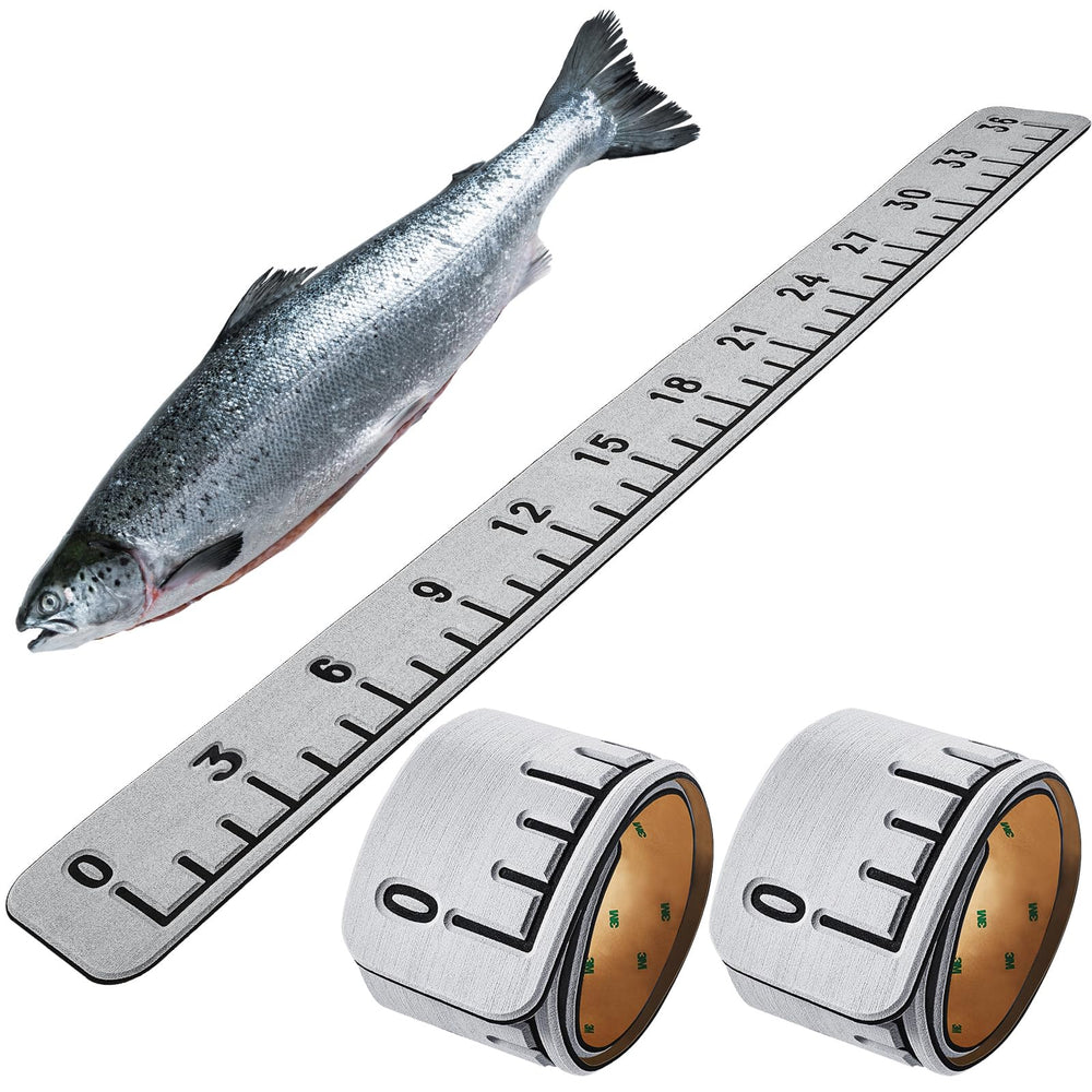 Flutesan foam fish ruler packaging shows two-piece set for marine use