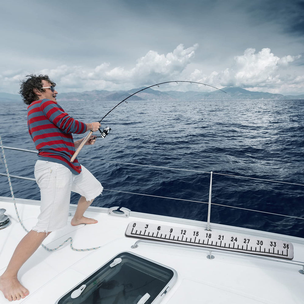 Flutesan foam fish ruler helps measure fish length after catch