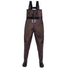 Fly Fishing Hero waders brown bootfoot setup for dry river days.